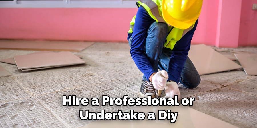 Hire a Professional or
Undertake a Diy