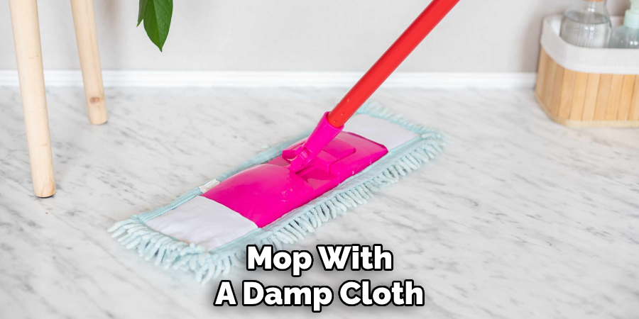 Mop With
A Damp Cloth 