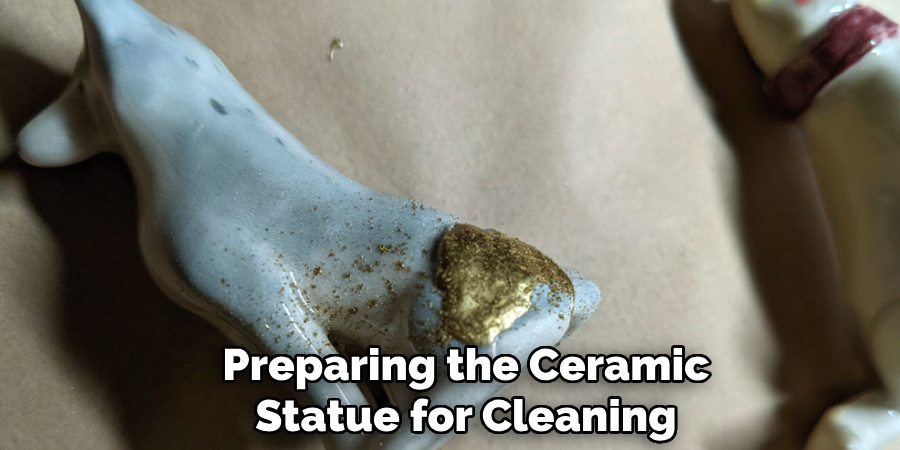 Preparing the Ceramic
Statue for Cleaning