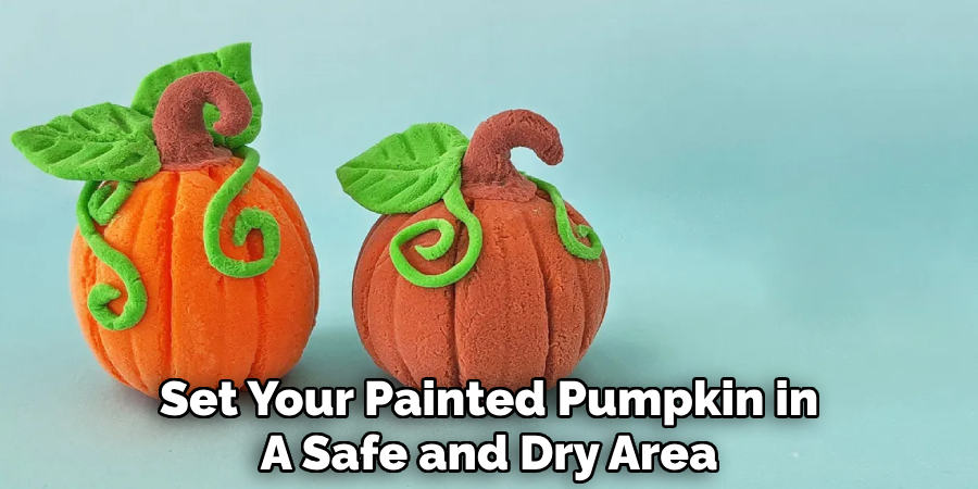 Set Your Painted Pumpkin in
A Safe and Dry Area