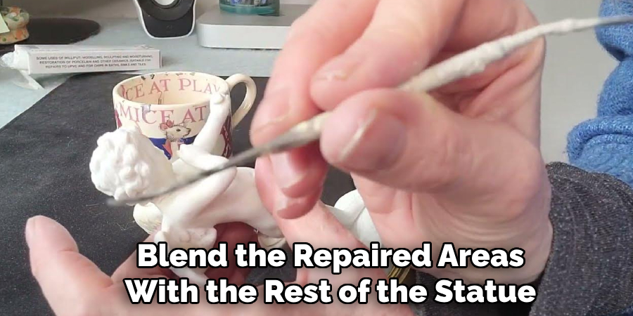 Blend the Repaired Areas
With the Rest of the Statue