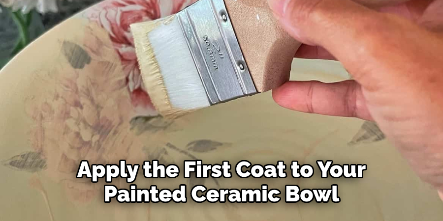 Apply the First Coat to Your Painted Ceramic Bowl