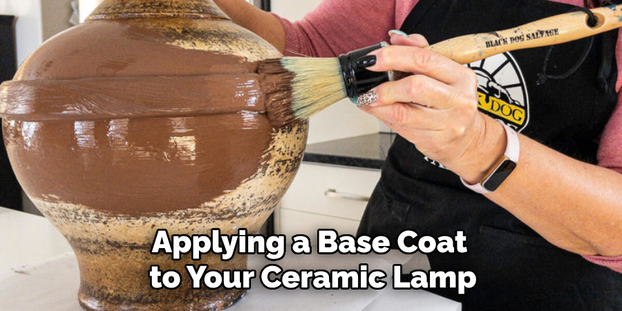 Applying a Base Coat to Your Ceramic Lamp