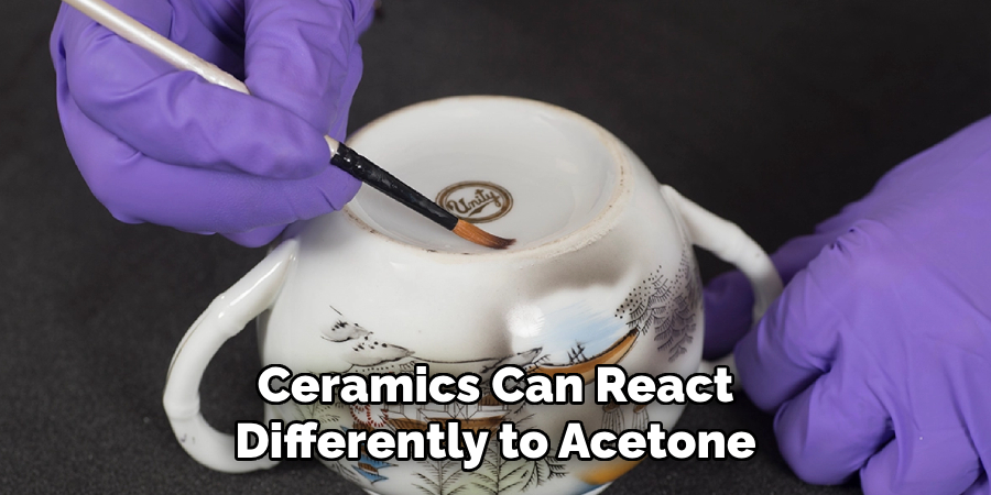 Ceramics Can React Differently to Acetone