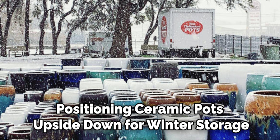 Positioning Ceramic Pots Upside Down for Winter Storage