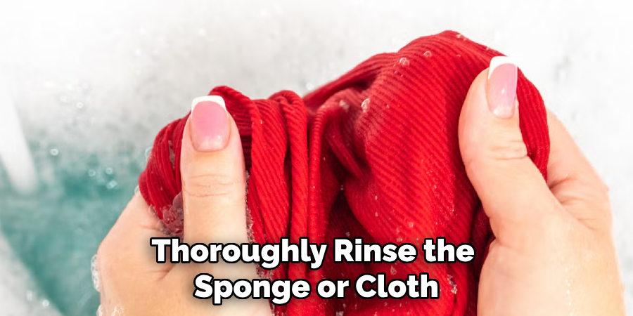 Thoroughly Rinse the Sponge or Cloth