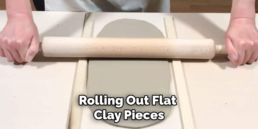 Rolling Out Flat Clay Pieces